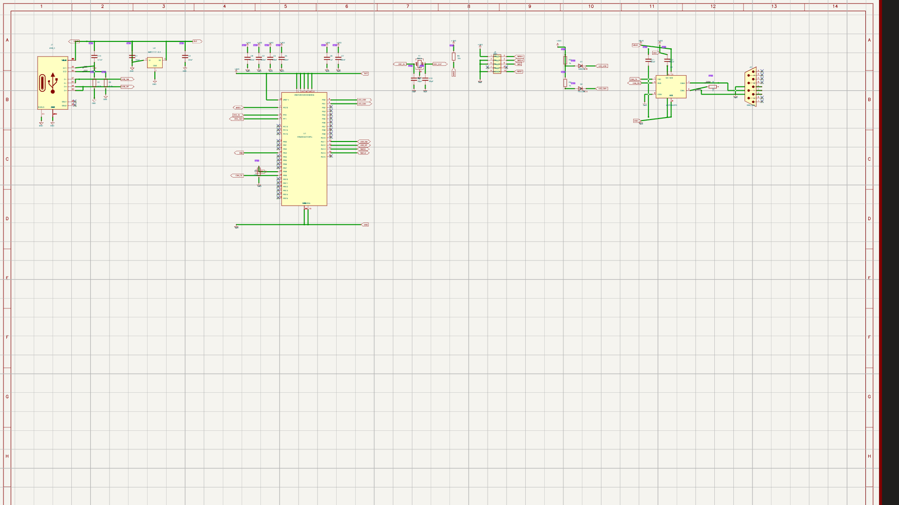 USB-to-CAN FD schematic sheet